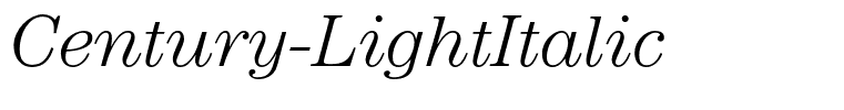 Century-LightItalic