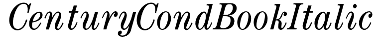 CenturyCondBookItalic