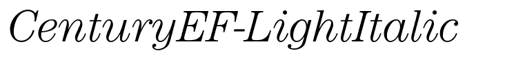 CenturyEF-LightItalic