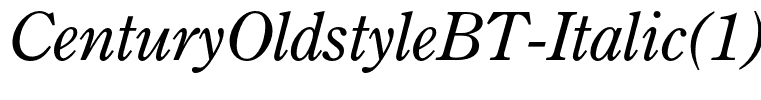 CenturyOldstyleBT-Italic(1)