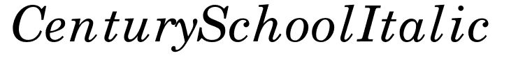 CenturySchoolItalic