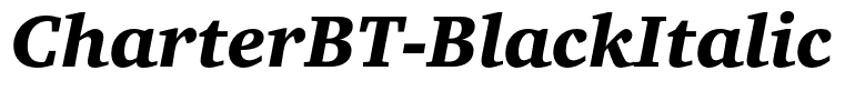 CharterBT-BlackItalic