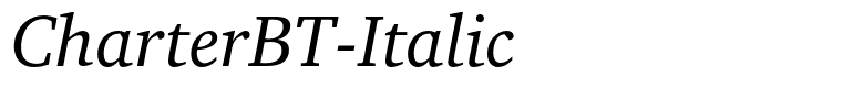 CharterBT-Italic