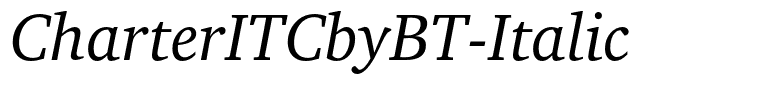 CharterITCbyBT-Italic