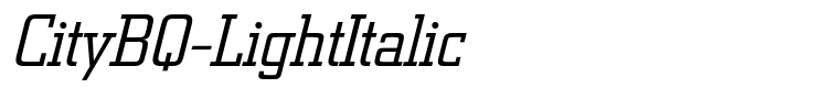 CityBQ-LightItalic