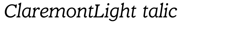 ClaremontLightItalic