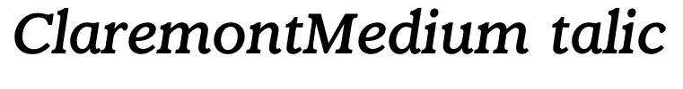 ClaremontMediumItalic