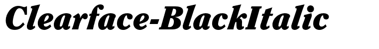 Clearface-BlackItalic