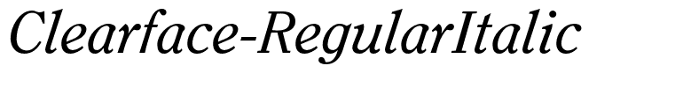 Clearface-RegularItalic