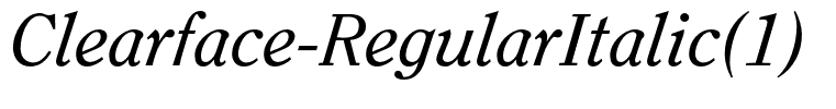 Clearface-RegularItalic(1)