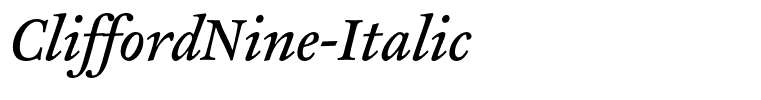 CliffordNine-Italic