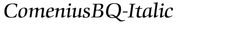 ComeniusBQ-Italic