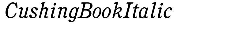 CushingBookItalic