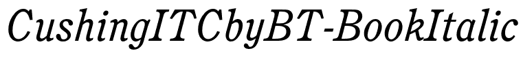 CushingITCbyBT-BookItalic