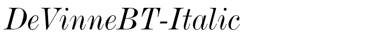 DeVinneBT-Italic