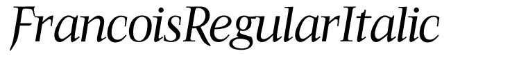 FrancoisRegularItalic