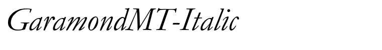 GaramondMT-Italic