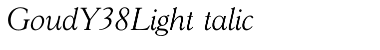 GoudY38LightItalic