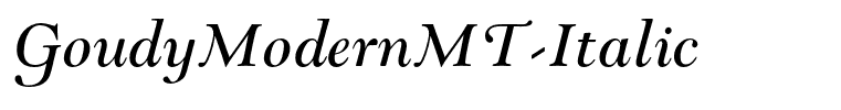 GoudyModernMT-Italic