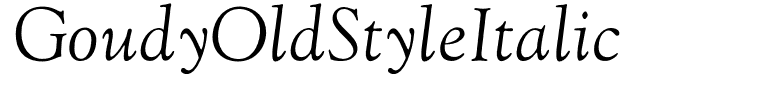 GoudyOldStyleItalic