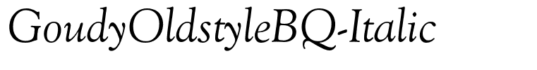 GoudyOldstyleBQ-Italic