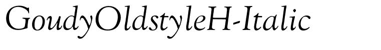 GoudyOldstyleH-Italic