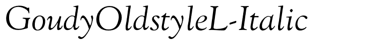 GoudyOldstyleL-Italic