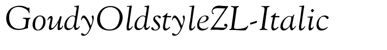 GoudyOldstyleZL-Italic