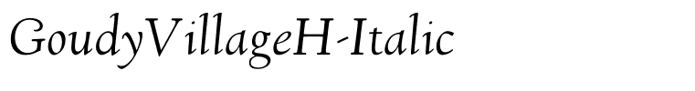 GoudyVillageH-Italic