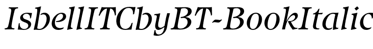 IsbellITCbyBT-BookItalic