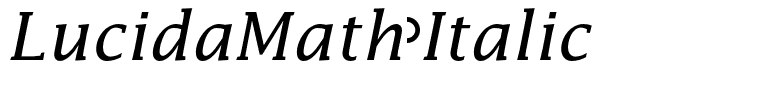 LucidaMath-Italic