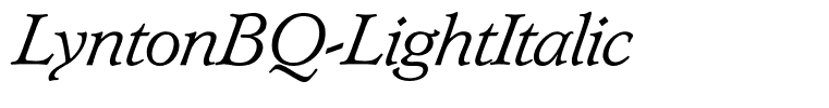 LyntonBQ-LightItalic