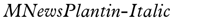 MNewsPlantin-Italic