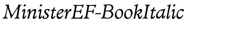 MinisterEF-BookItalic