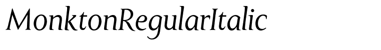 MonktonRegularItalic