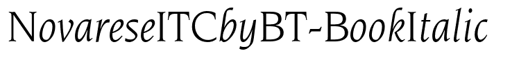 NovareseITCbyBT-BookItalic