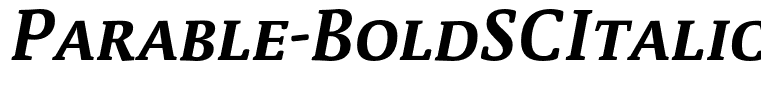 Parable-BoldSCItalic