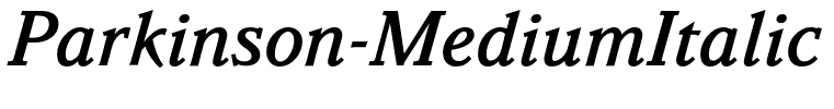 Parkinson-MediumItalic