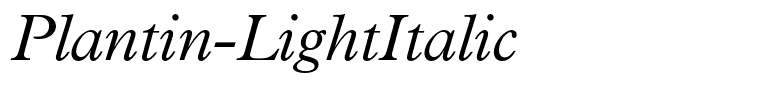 Plantin-LightItalic