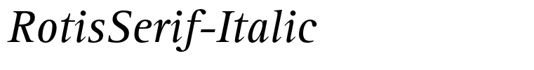 RotisSerif-Italic