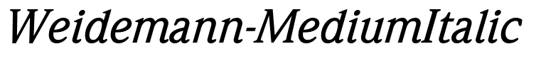 Weidemann-MediumItalic