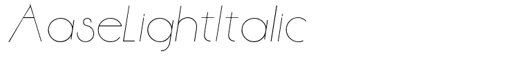 AaseLightItalic