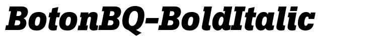 BotonBQ-BoldItalic