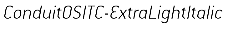 ConduitOSITC-ExtraLightItalic