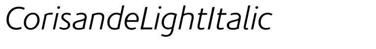 CorisandeLightItalic