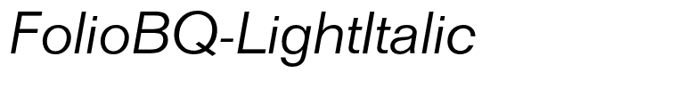 FolioBQ-LightItalic