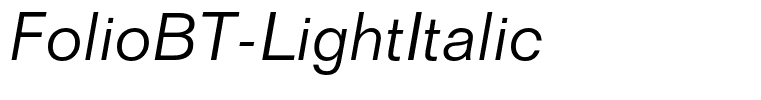 FolioBT-LightItalic