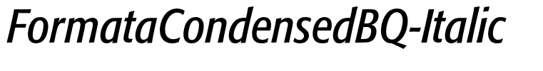 FormataCondensedBQ-Italic