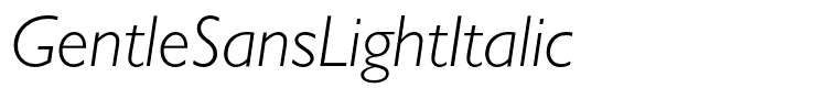 GentleSansLightItalic