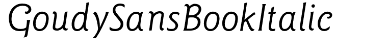 GoudySansBookItalic